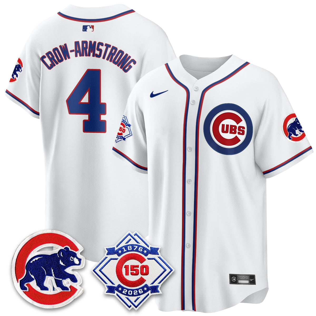 Chicago Cubs 150th Anniversary Black Out Style Vapor Premier Limited Jersey - Stitched
