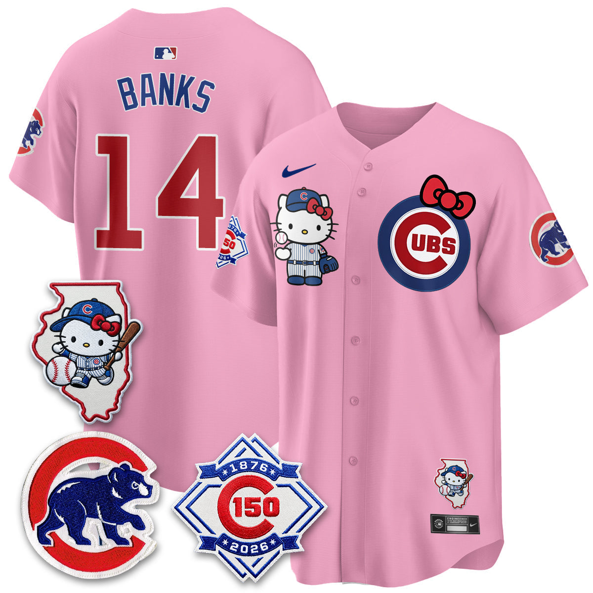 Chicago Cubs x Meow KT Vapor Premier Limited Jersey - Stitched V2