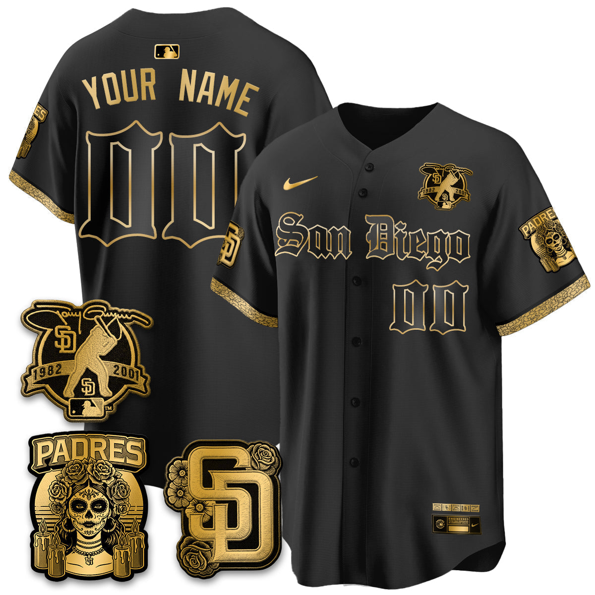 San Diego Padres 2026 City Connect x Tony Gwynn Patch Vapor Premier Limited Custom Jersey - Stitched - V2