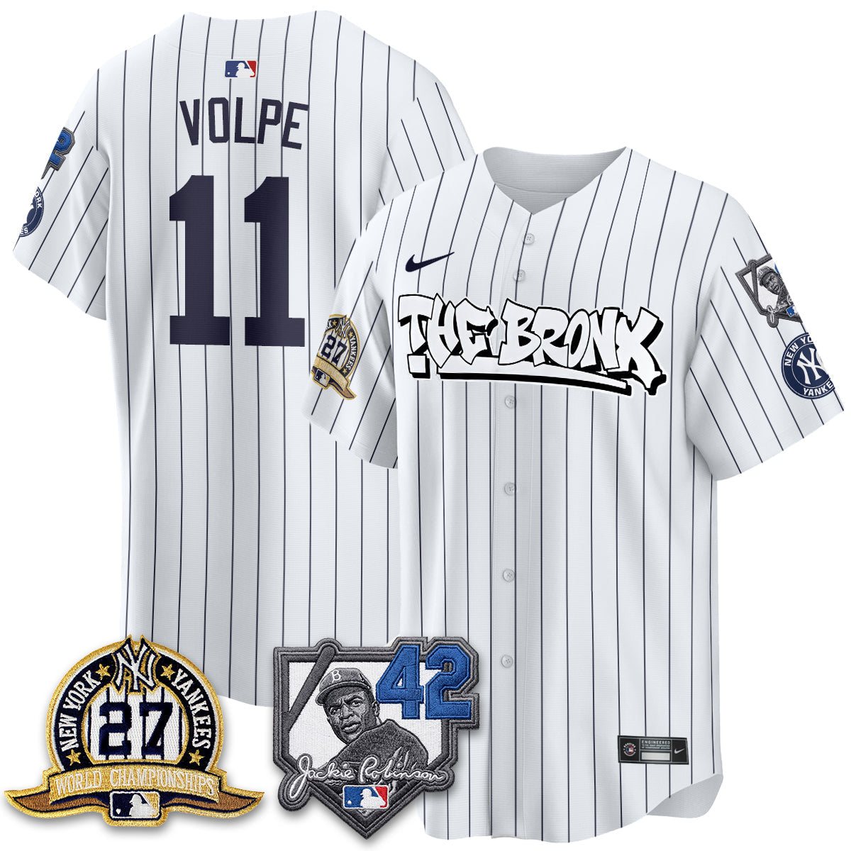 New York Yankees The Bronx 2026 Jackie Robinson Day Vapor Limited Jersey - Stitched