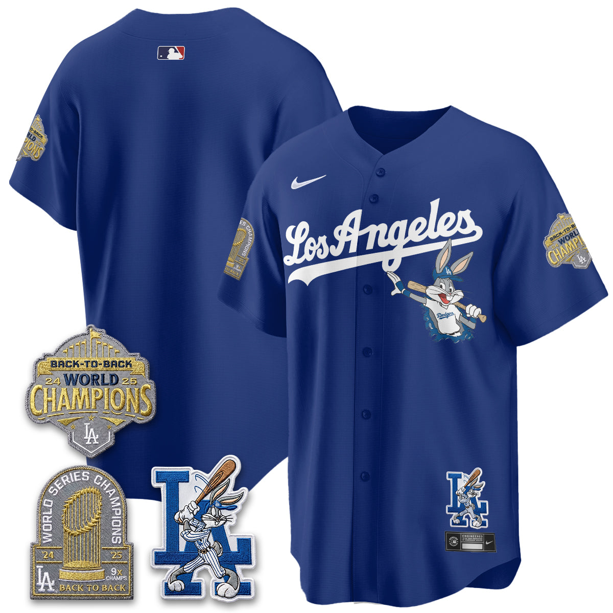 Los Angeles Dodgers Bunny Vapor Limited Jersey - Stitched-Cuztomshoes