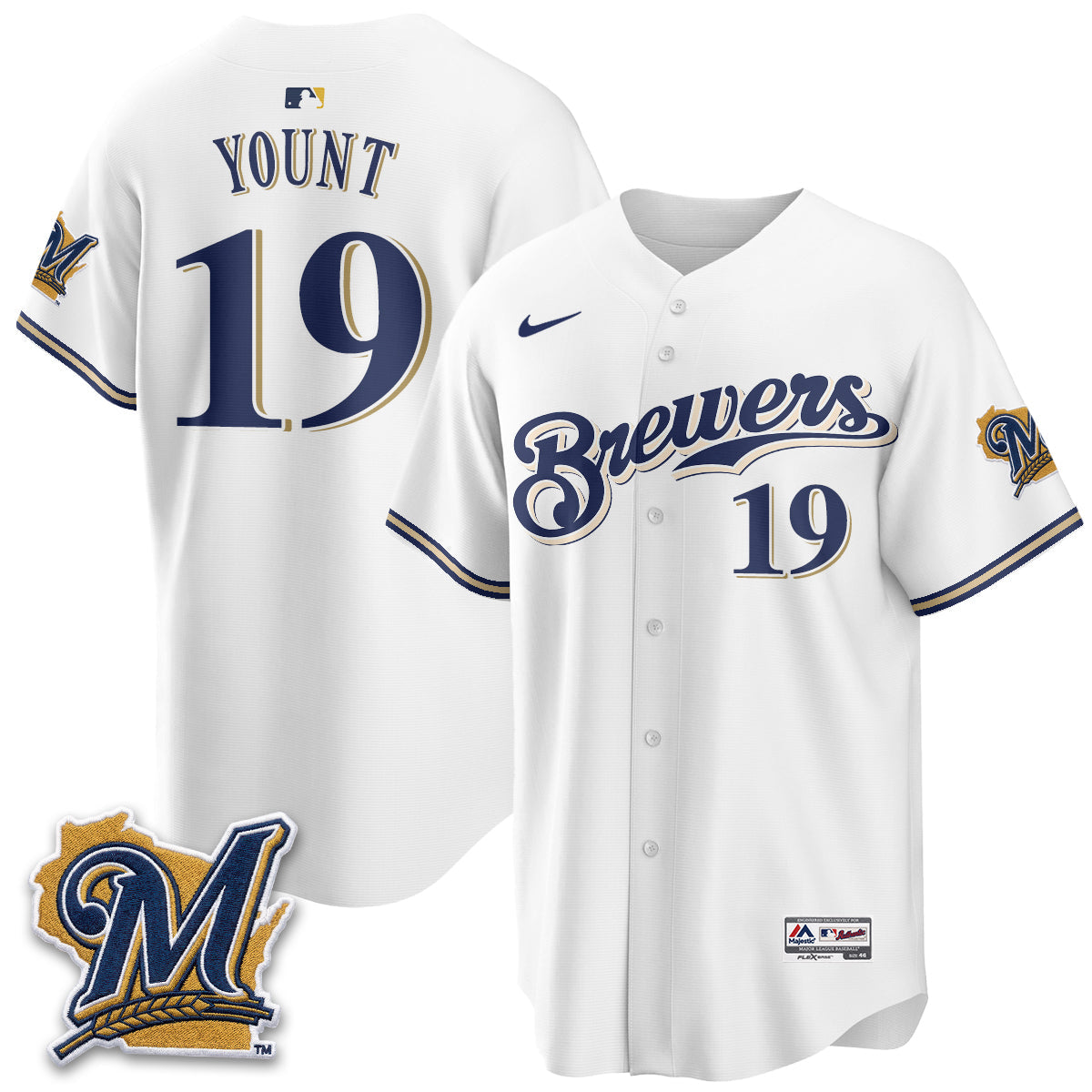 Milwaukee Brewers "Legacy Edition" Vapor Jersey - Stitched-Cuztomshoes