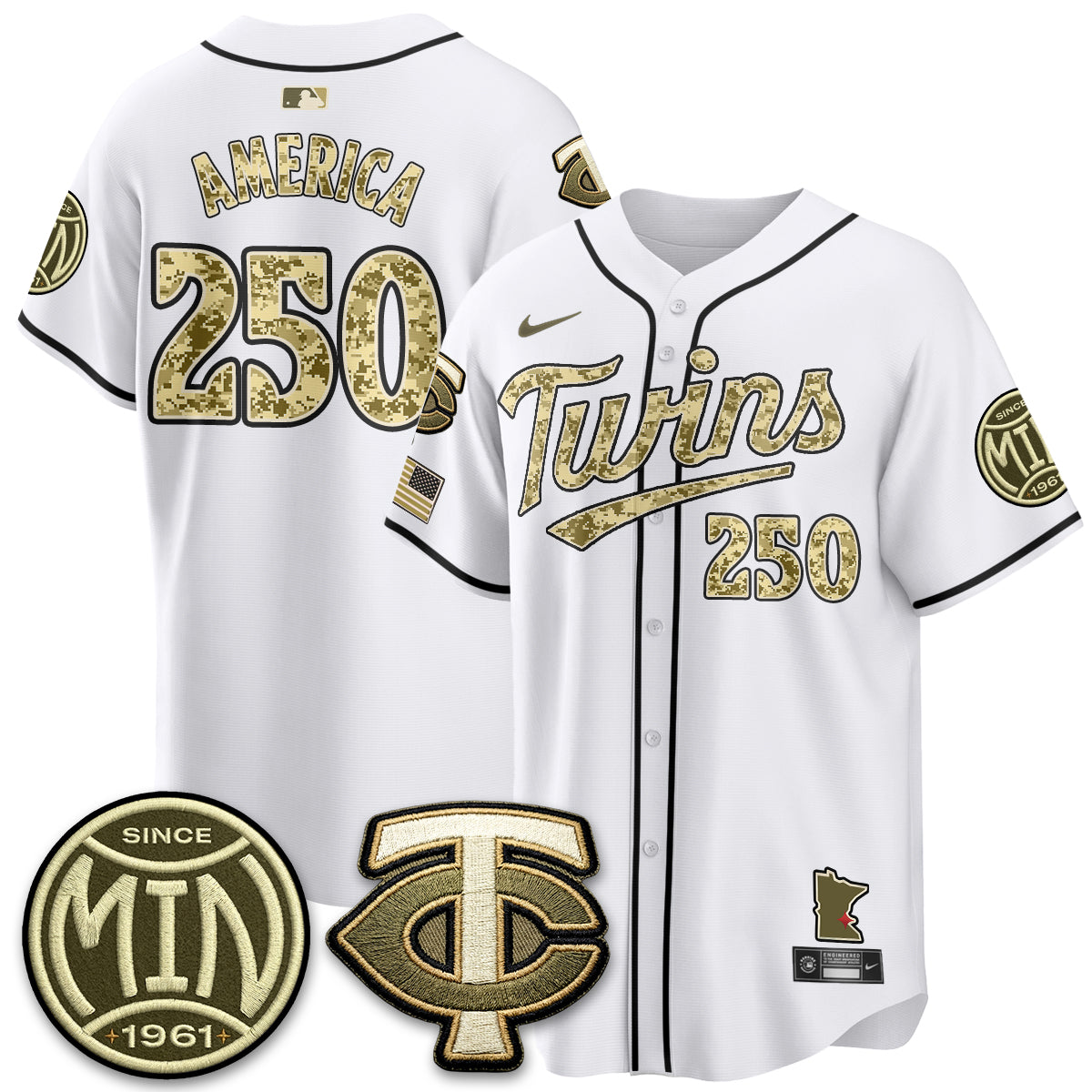 Minnesota Twins 2026 Armed Forces Day Jersey - Stitched