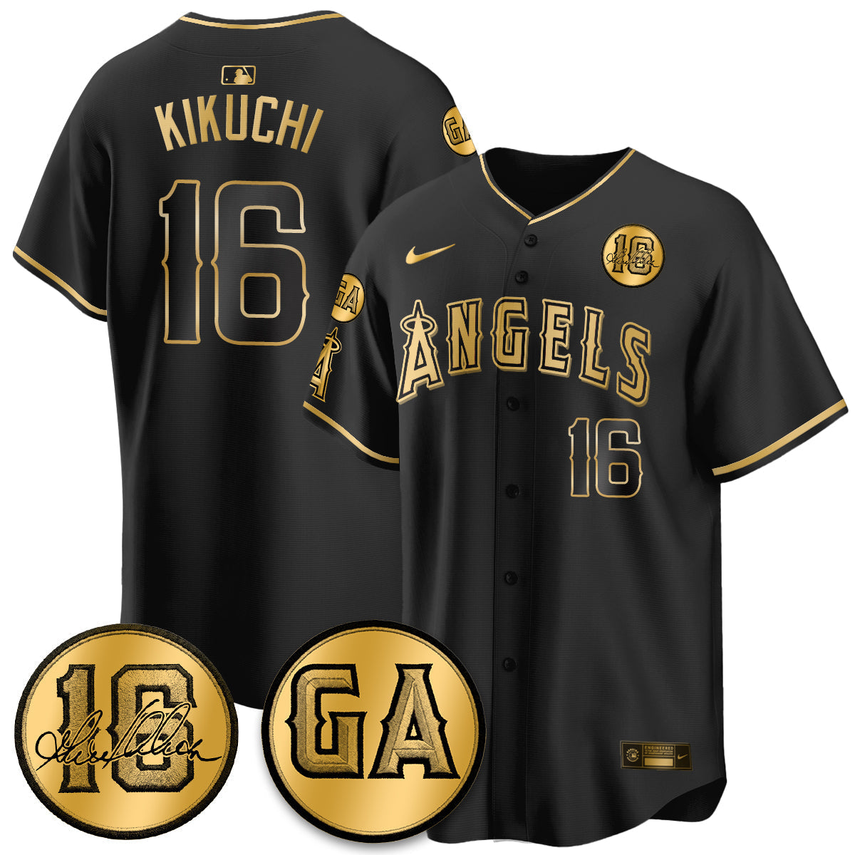 Los Angeles Angels Garret Anderson Tribute Patch Vapor Jersey - Stitched V2-Cuztomshoes