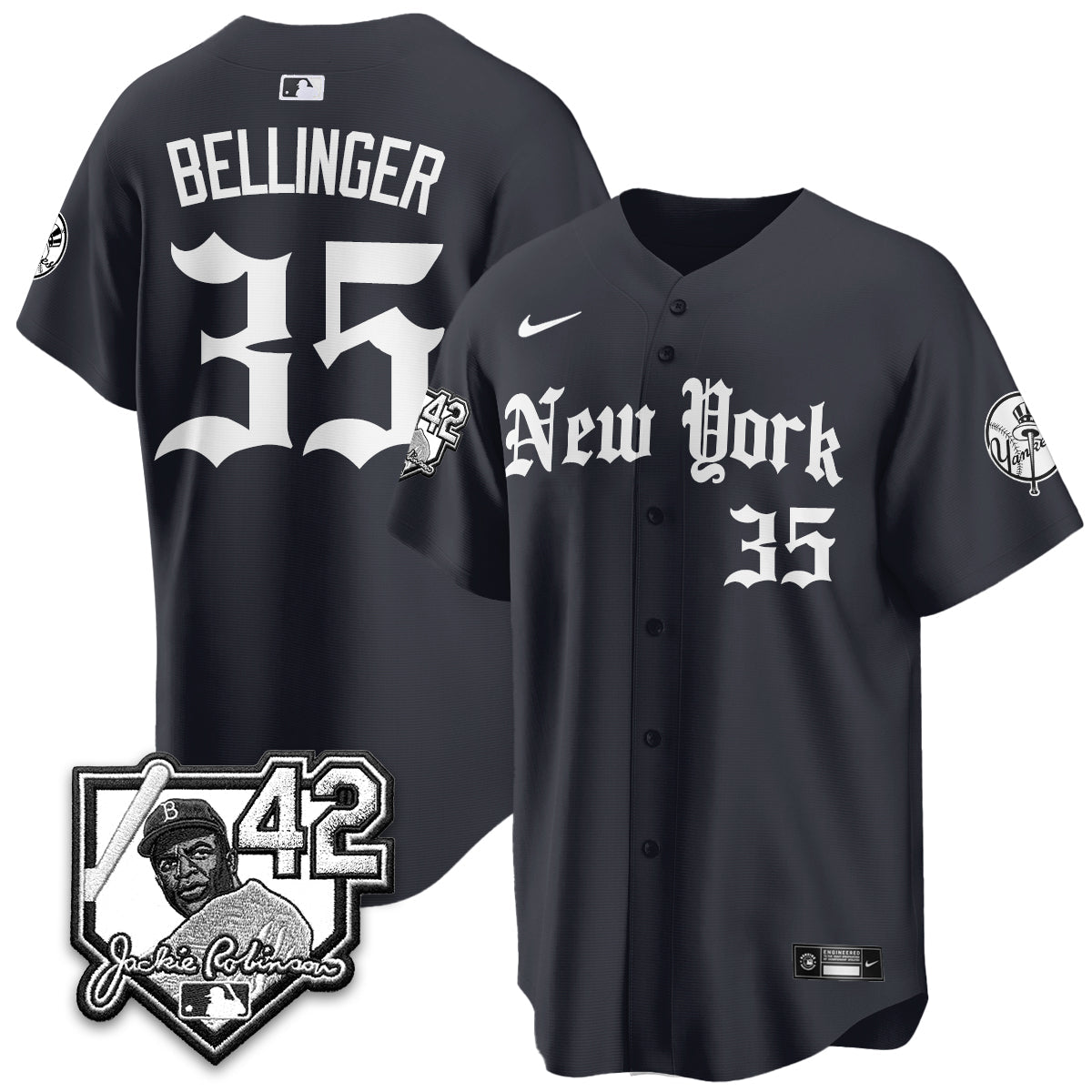 New York Yankees 2026 Jackie Robinson Day Gothic Vapor Limited Jersey - Stitched