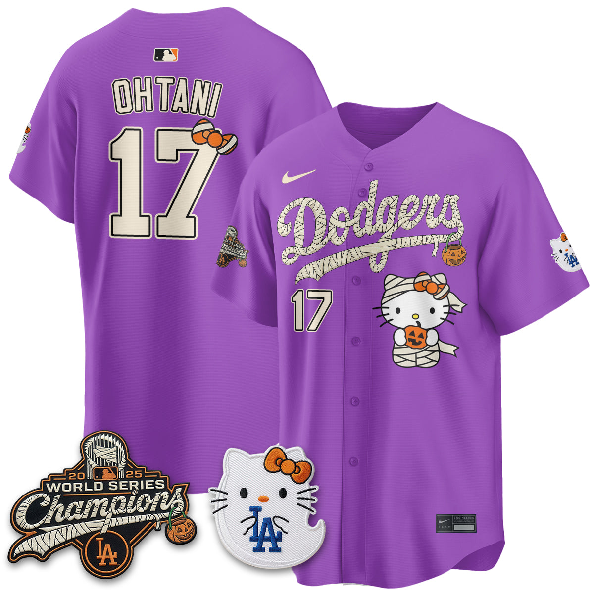 Los Angeles Dodgers Halloween 2026 Vapor Jersey V2- Stitched-Cuztomshoes