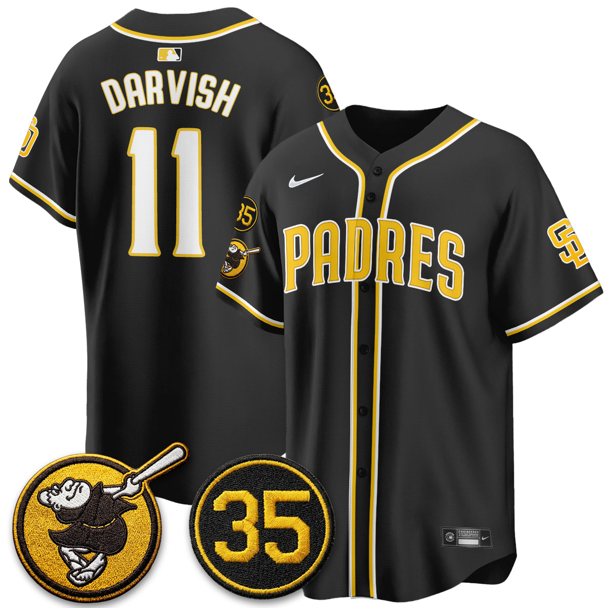 San Diego Padres 2026 Black Out Style Limited Vapor Jersey - Stitched