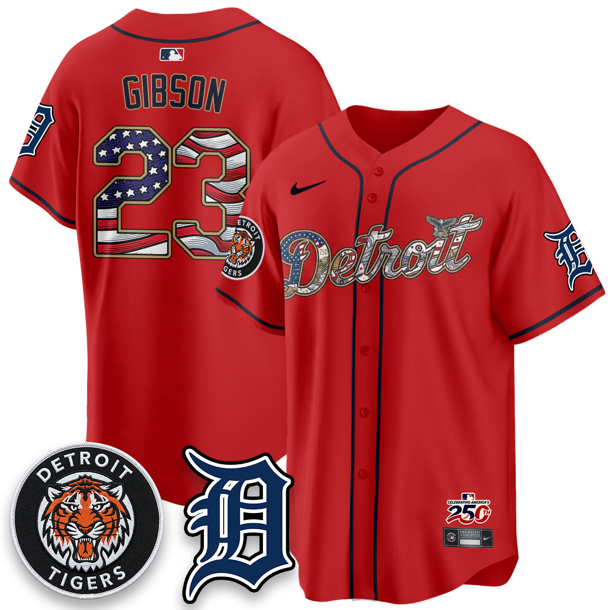 Detroit Tigers 2026 Independence Day USA Vapor Limited Jersey - Stitched
