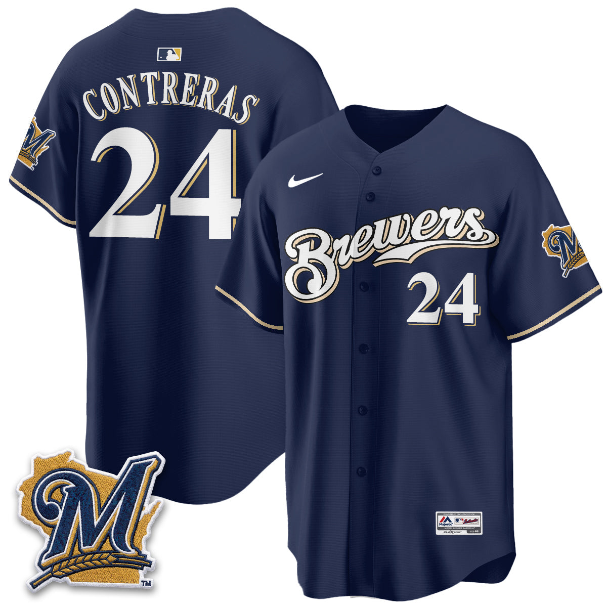 Milwaukee Brewers "Legacy Edition" Vapor Jersey - Stitched-Cuztomshoes