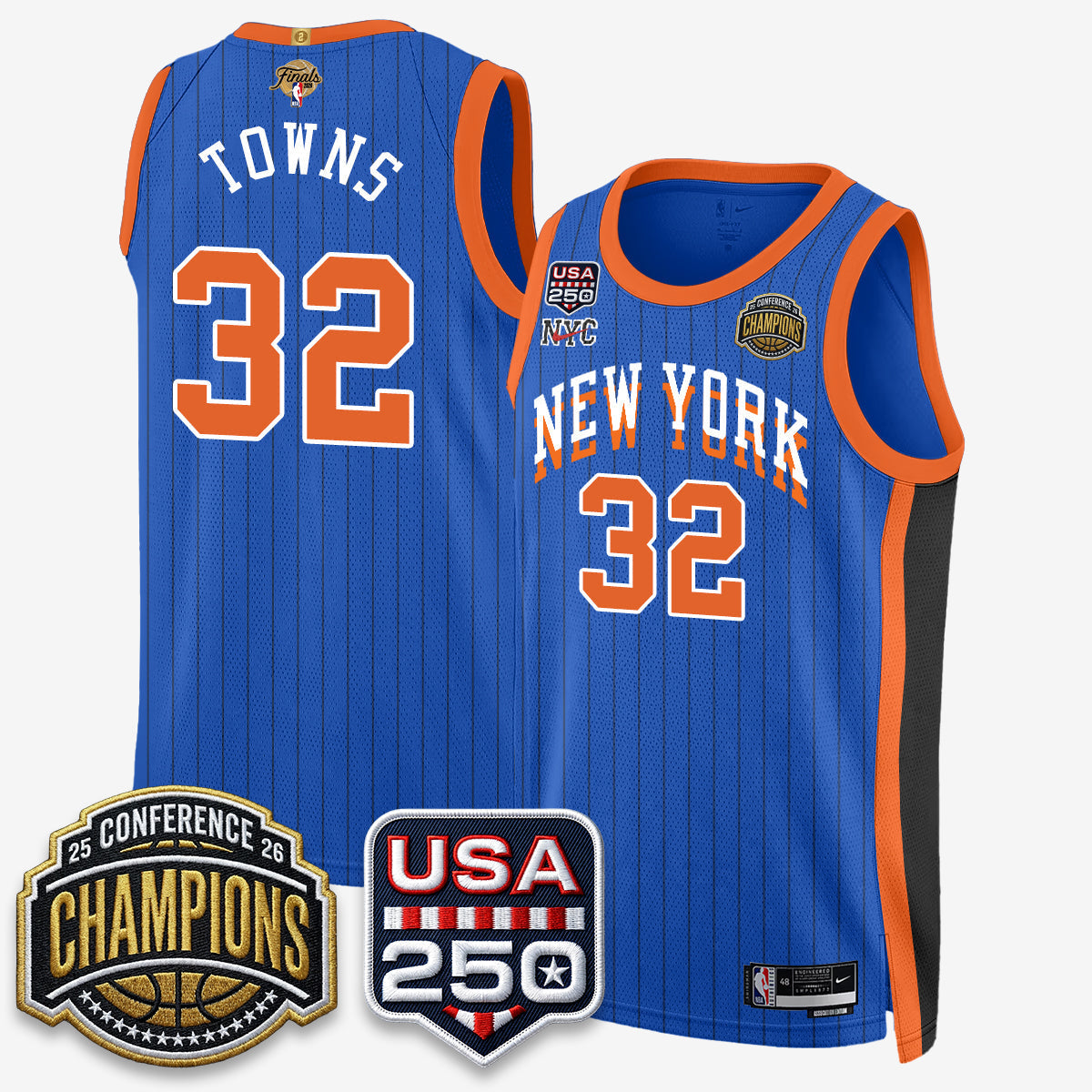 New York Knicks 2026 Basketball Eastern Conference Champions City Edition Jersey V2- Stitched-Cuztomshoes