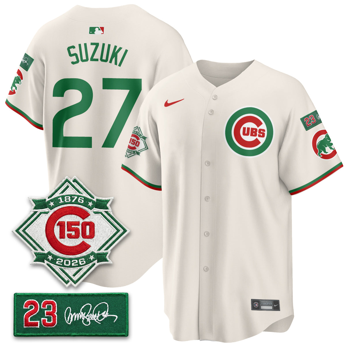 Chicago Cubs Limited Mexico Jersey - 150th Anniversary + Ryne Sandberg Tribute Patch Stitched