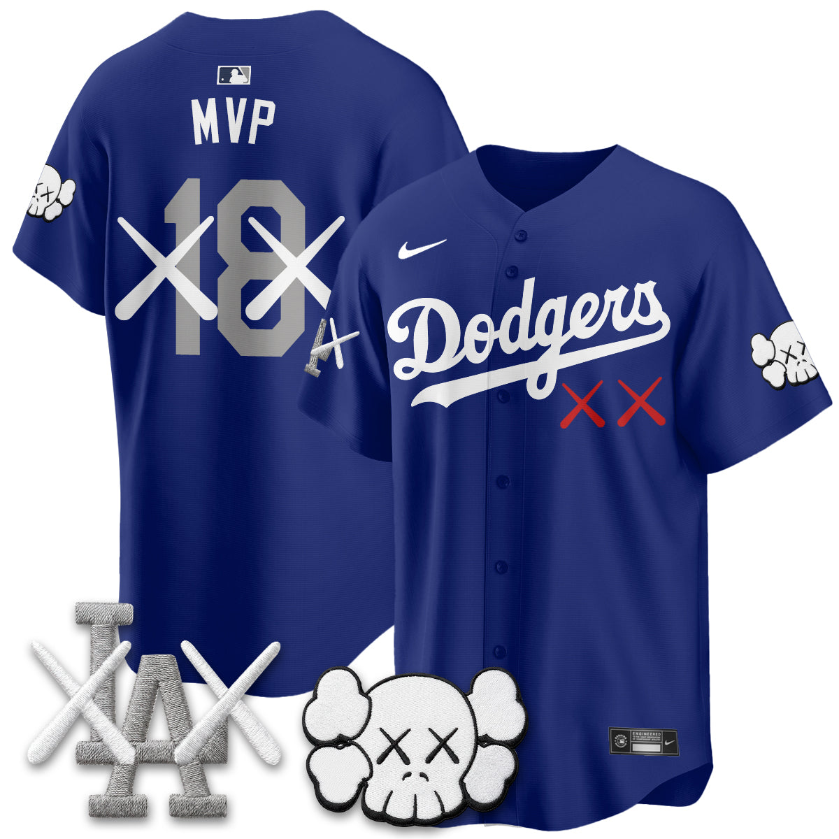 Los Angeles Dodgers x KAWS Edition Vapor Jersey - Stitched-Cuztomshoes