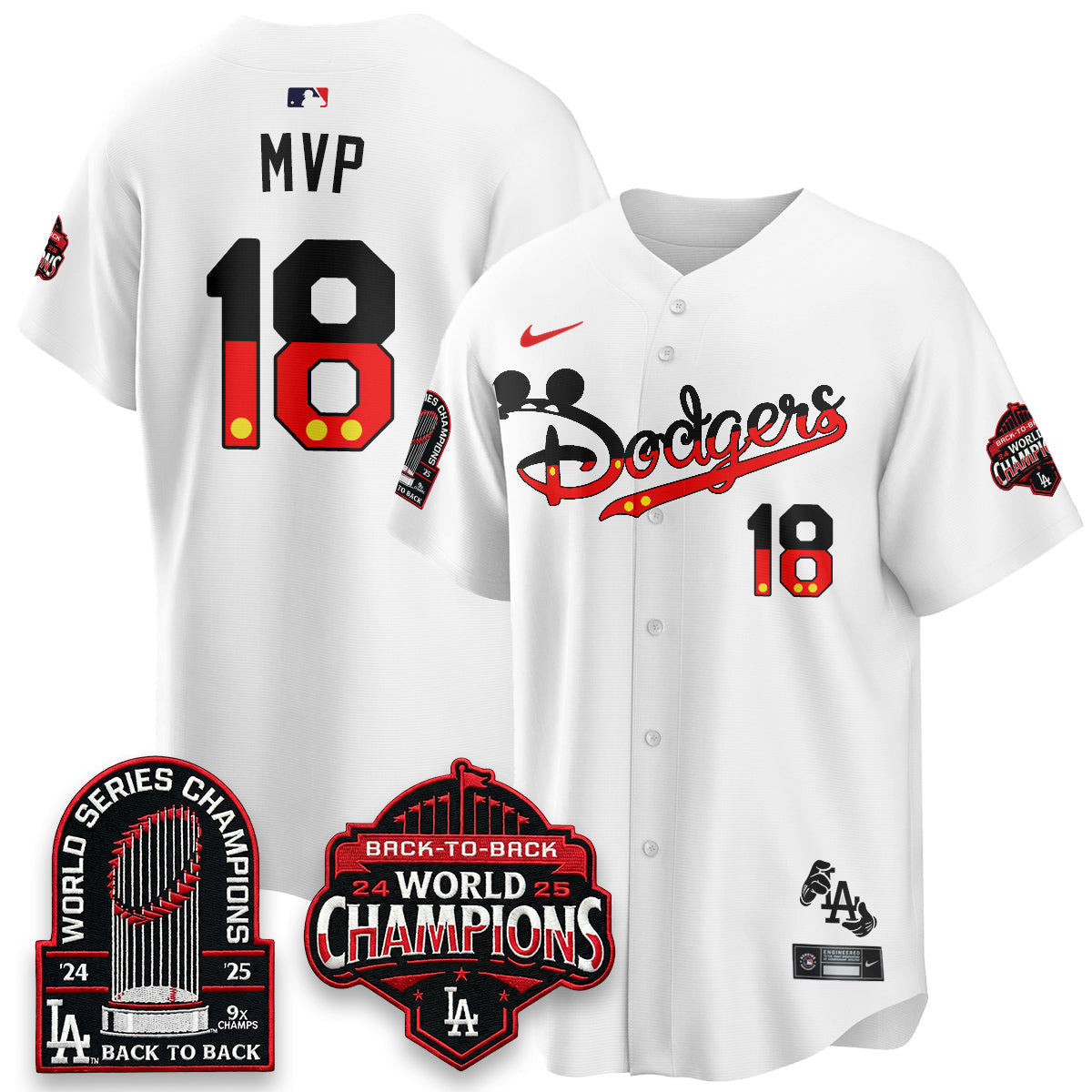 Los Angeles Dodgers x Mouse Vapor Limited Jersey- Stitched-Cuztomshoes