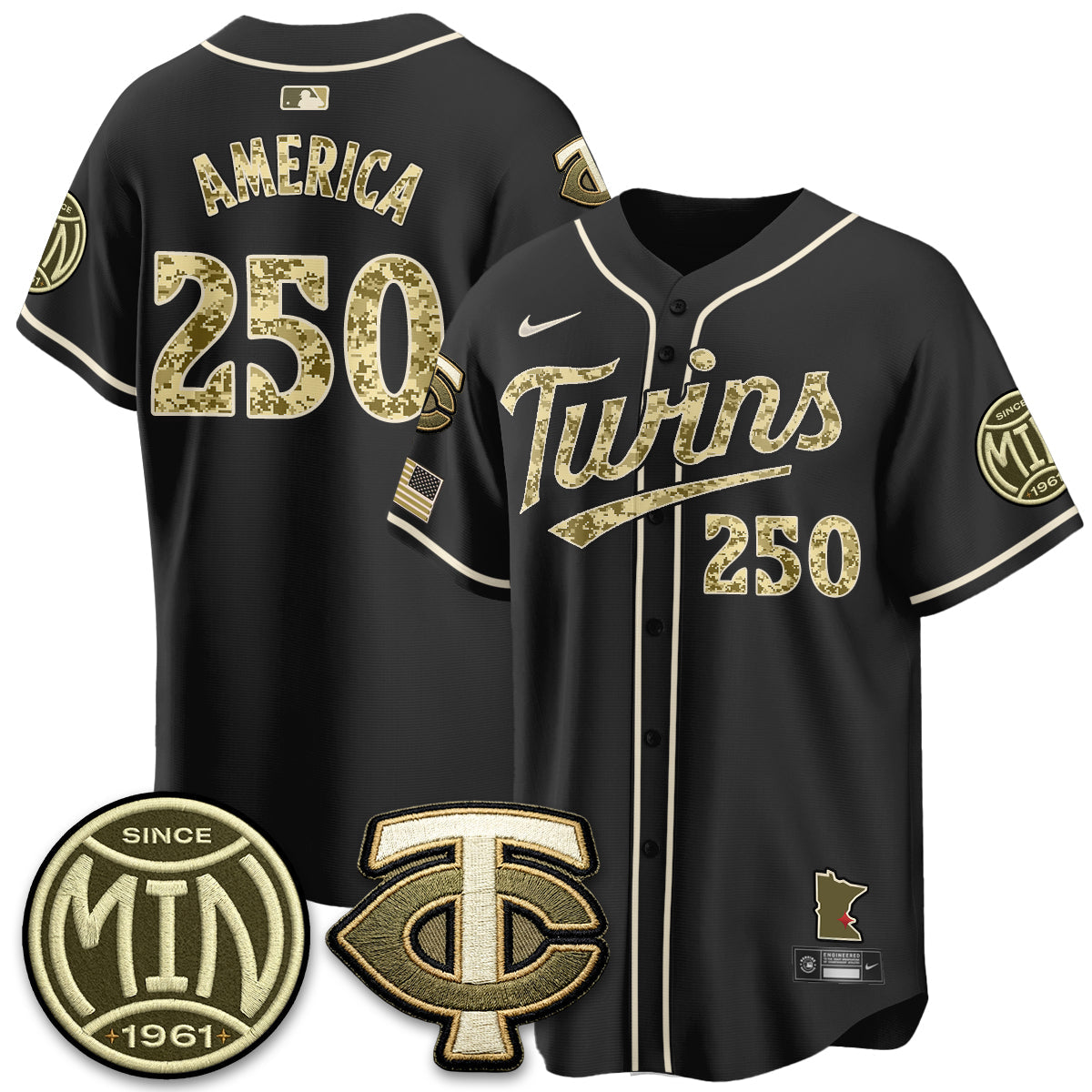 Minnesota Twins 2026 Armed Forces Day Jersey - Stitched