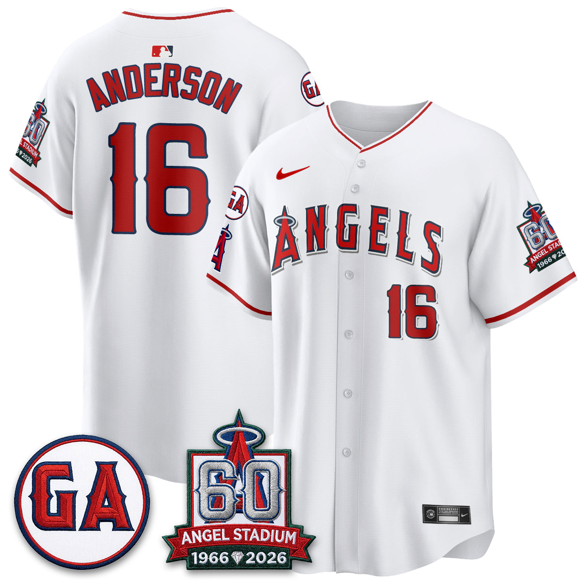Los Angeles Angels 60th Anniversary Vapor Jersey - Stitched V3-Cuztomshoes