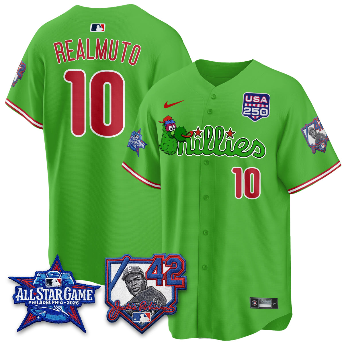 Philadelphia Phillies Phanatic 2026 New Era & 250th USA Vapor Limited Jersey - All Star Game - Stitched