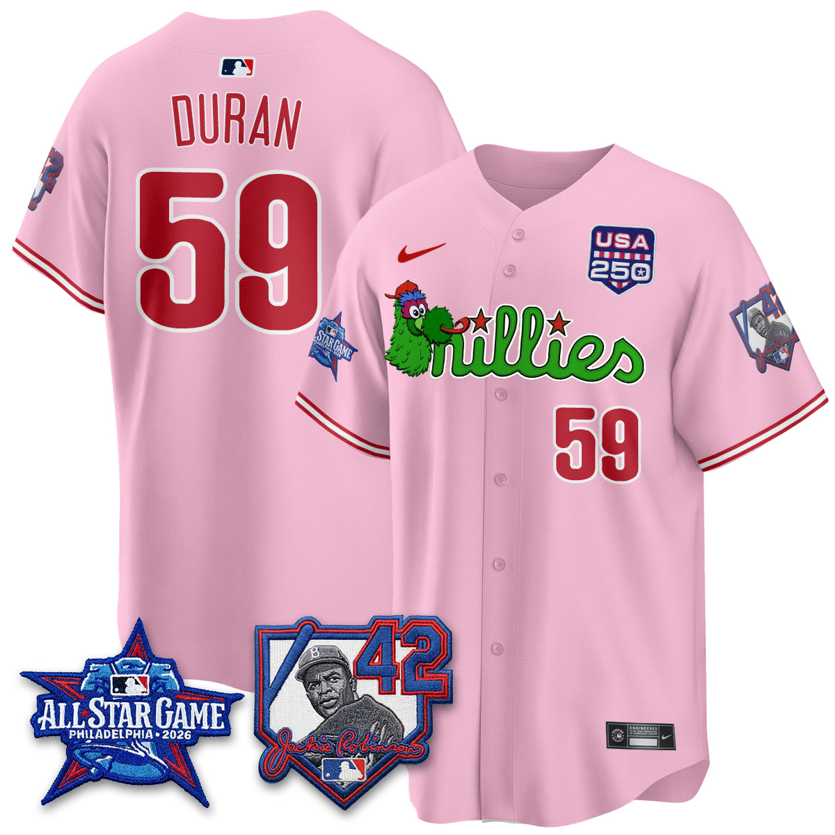 Philadelphia Phillies Phanatic 2026 New Era & 250th USA Vapor Limited Jersey - All Star Game - Stitched