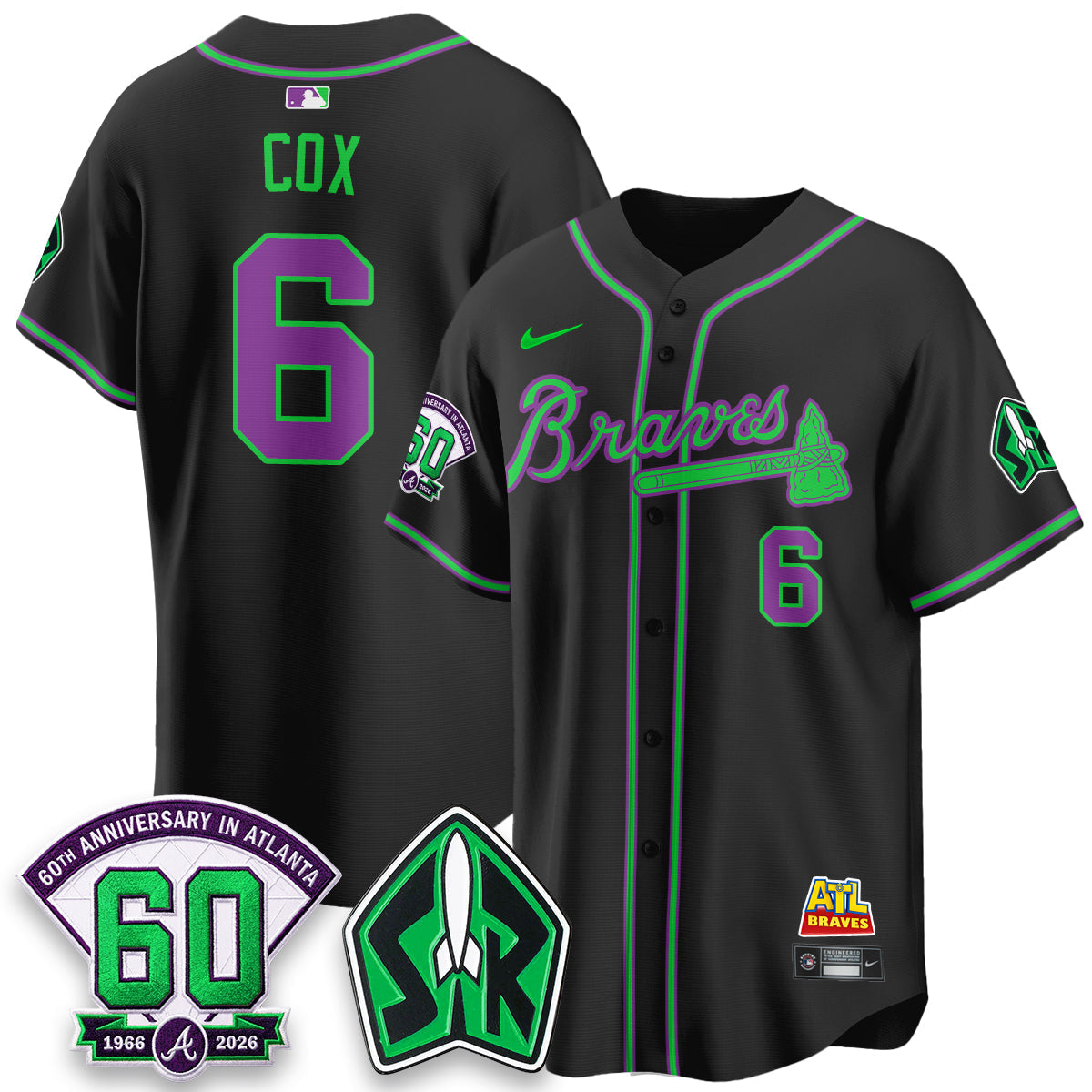 Atlanta Braves 60th Anniversary Space Ranger Edition Vapor Limited Jersey - Stitched