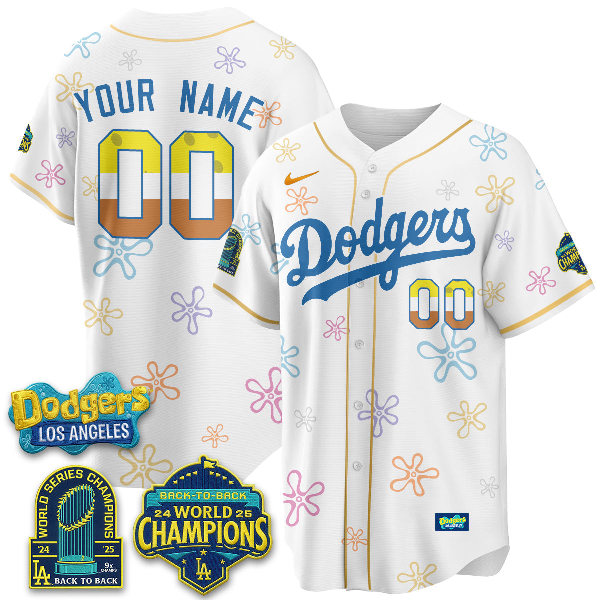 Los Angeles Dodgers x SBSP Vapor Custom Jersey - Stitched-Cuztomshoes