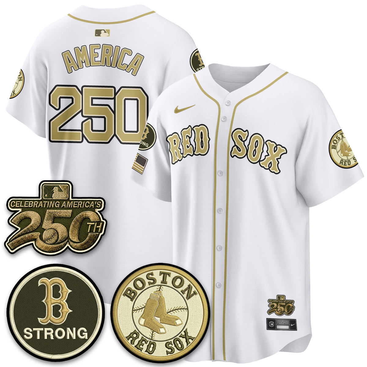 Boston Red Sox 2026 Armed Forces Day Jersey V2 - Stitched