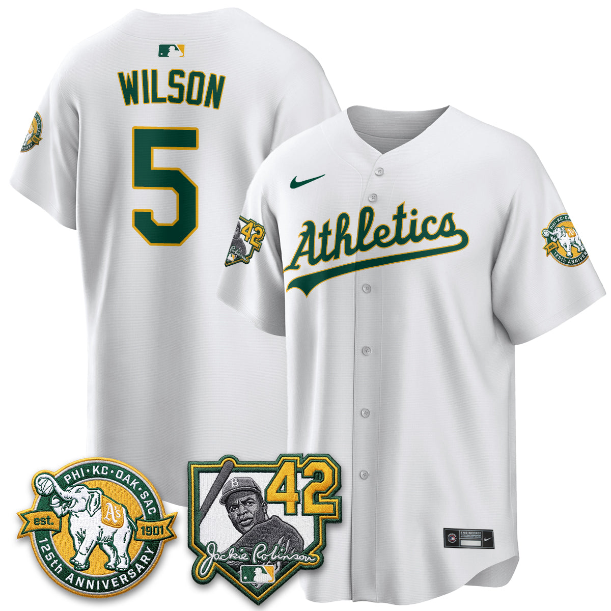 Athletics 2026 Jackie Robinson Day - Celebrating 125 Years Limited Vapor Jersey - Stitched-Cuztomshoes