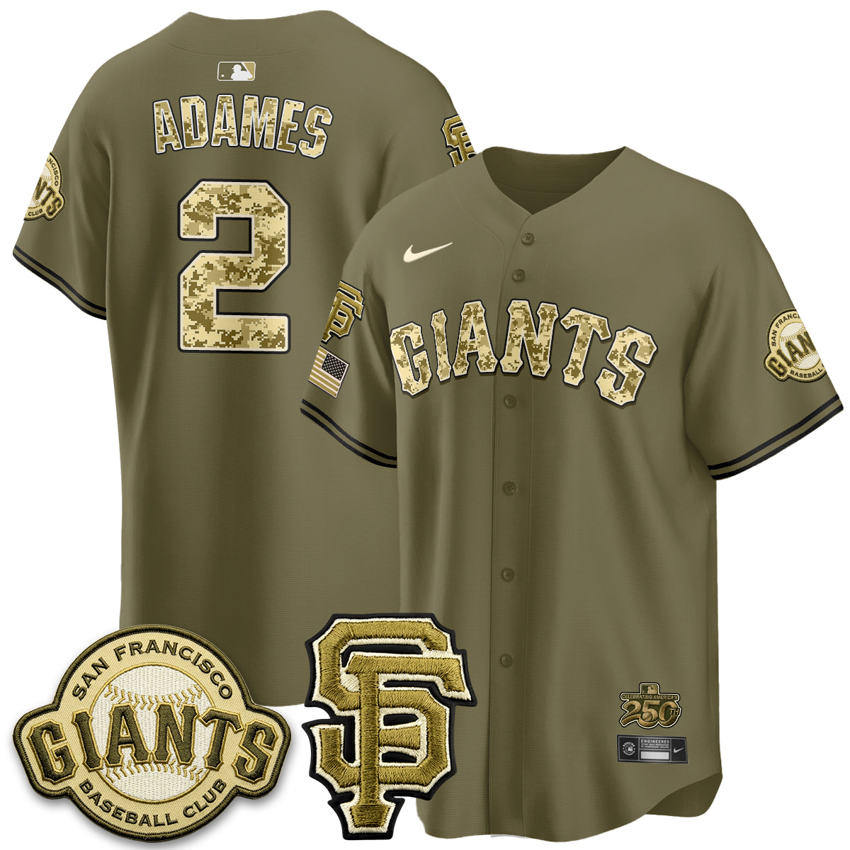 San Francisco Giants 2026 Armed Forces Day Jersey V2 - Stitched