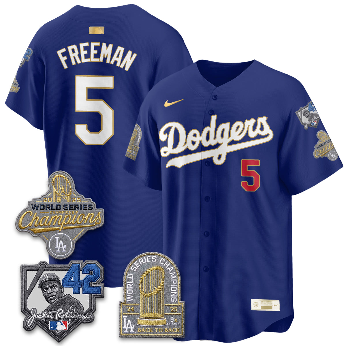 Los Angeles Dodgers 2026 Jackie Robinson New Era Vapor Limited Jersey - Stitched-Cuztomshoes