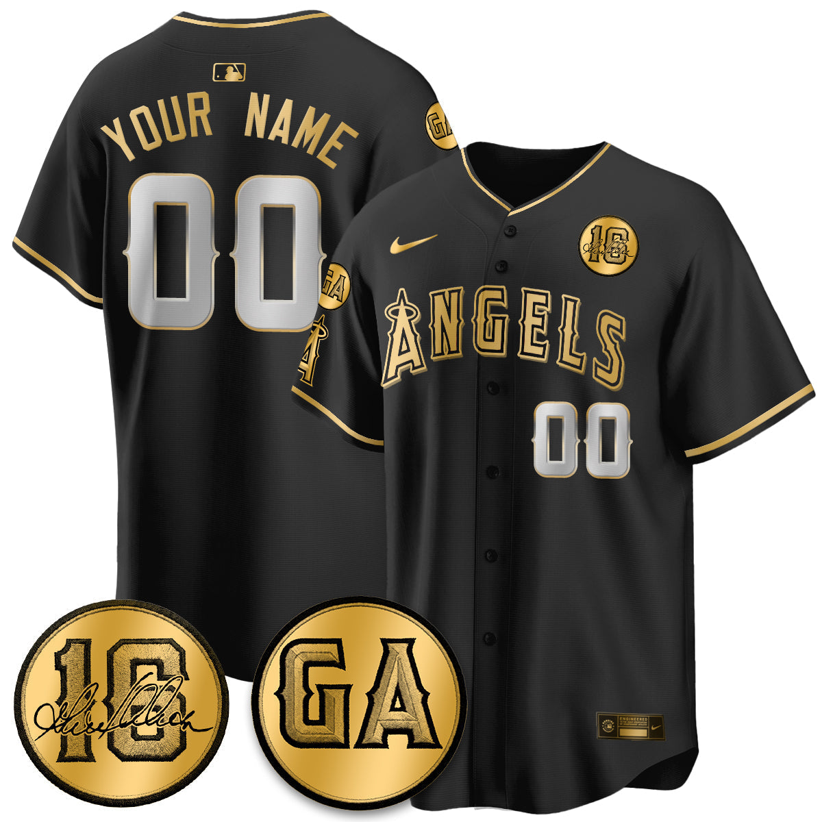 Los Angeles Angels Garret Anderson Tribute Patch Vapor Custom Jersey - Stitched V2-Cuztomshoes