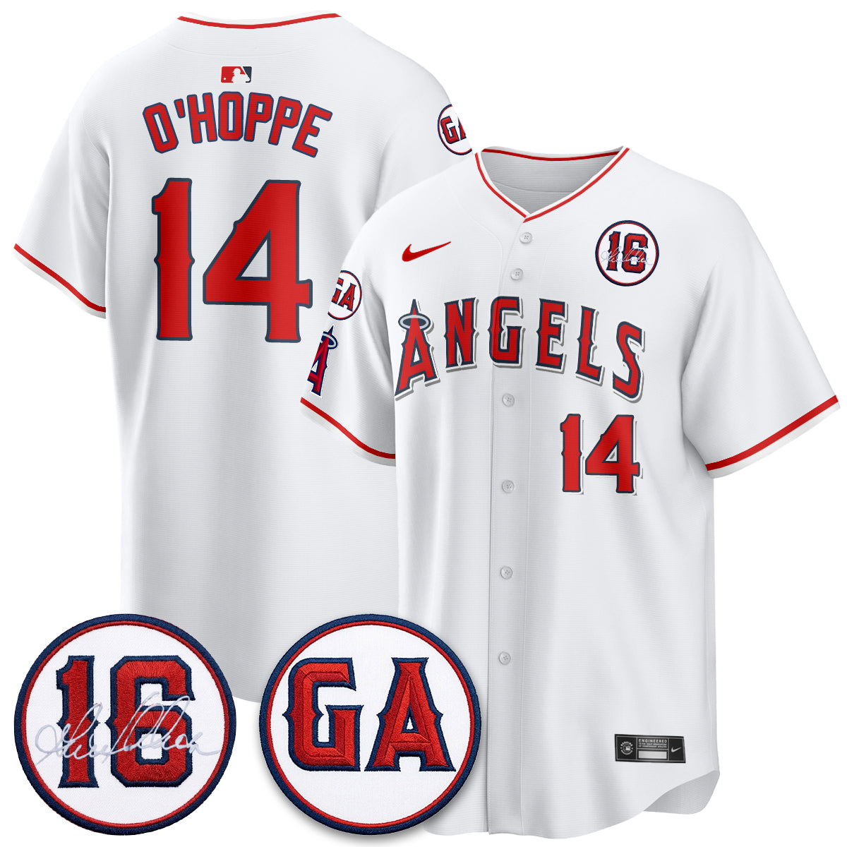 Los Angeles Angels Garret Anderson Tribute Patch Vapor Premier Limited Jersey - Stitched-Cuztomshoes