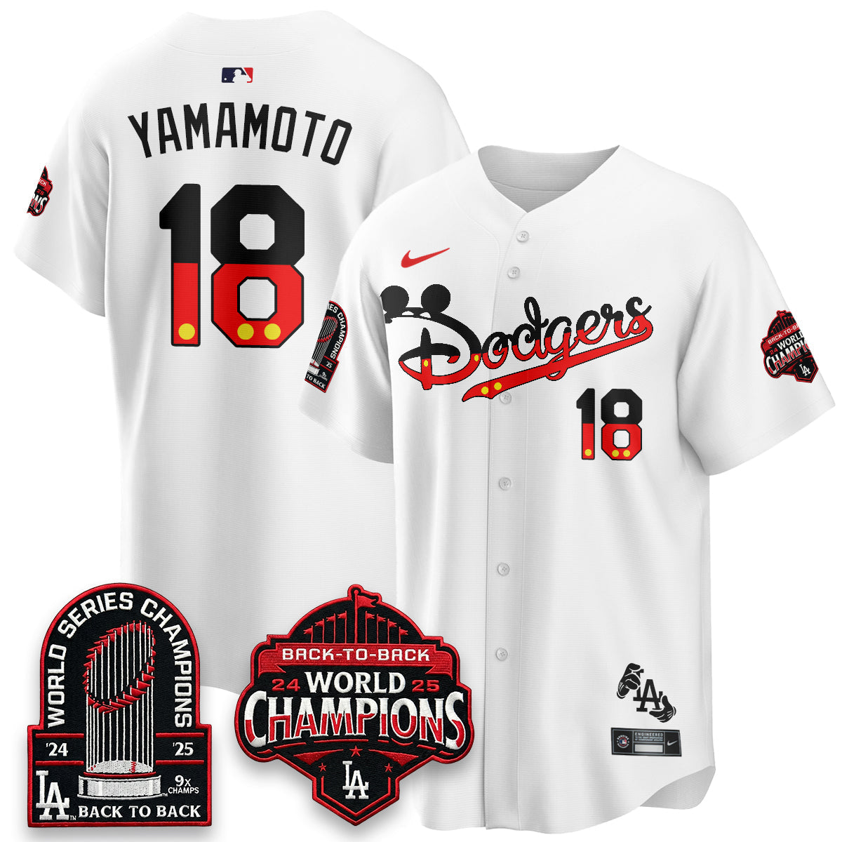 Los Angeles Dodgers x Mouse Vapor Limited Jersey- Stitched-Cuztomshoes