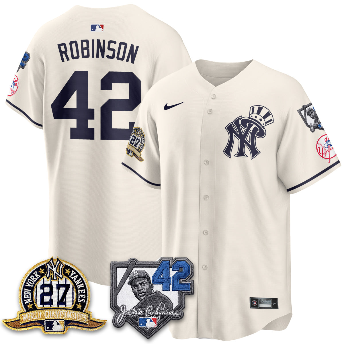New York Yankees 2026 Jackie Robinson Day Vapor Limited Gold Edition Jersey - Stitched - V2