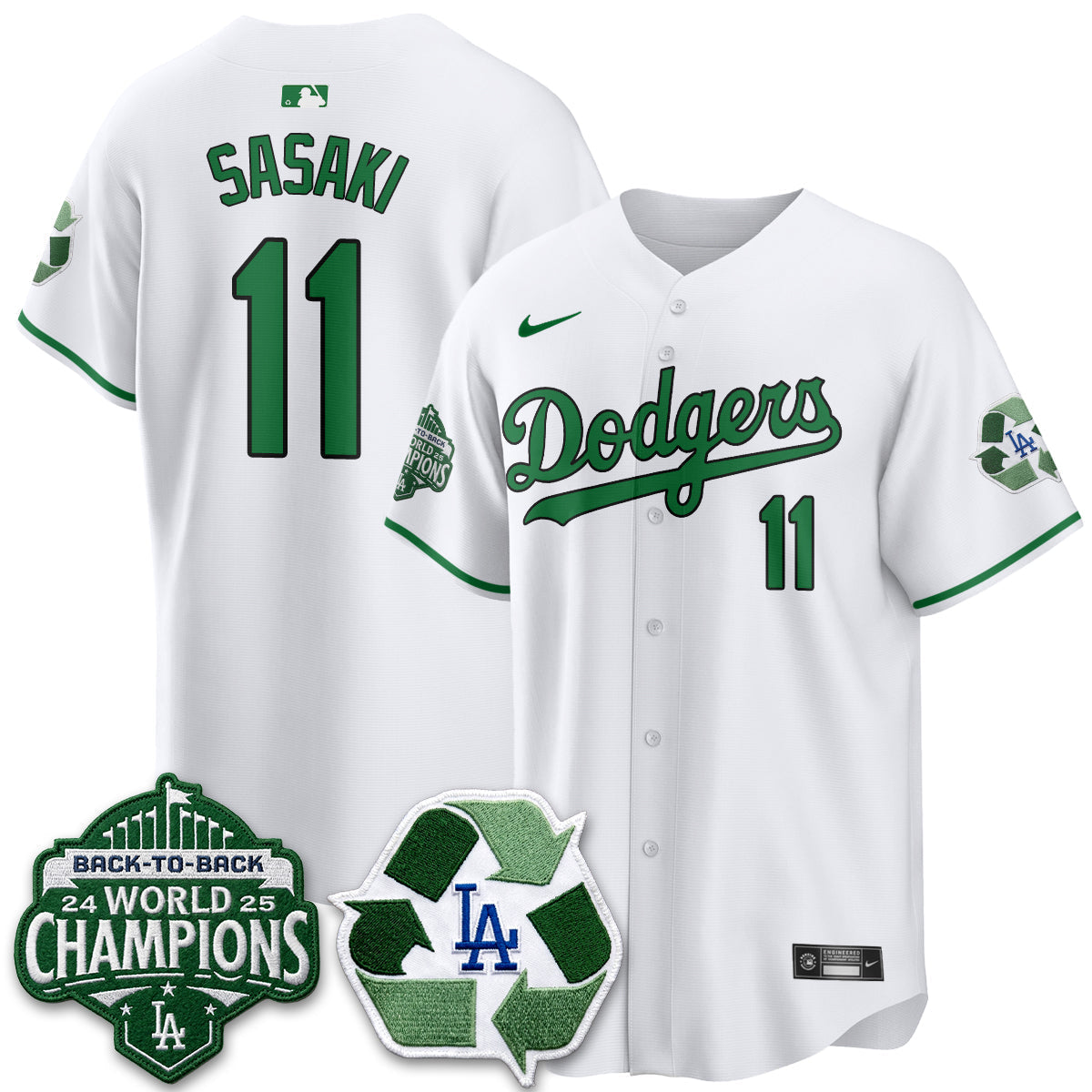 Los Angeles Dodgers Happy Earth Day Vapor Jersey -Stitched