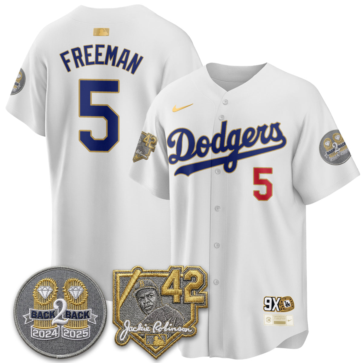 Los Angeles Dodgers - 2026 Jackie Robinson Day Vapor Limited Jersey - Stitched-Cuztomshoes