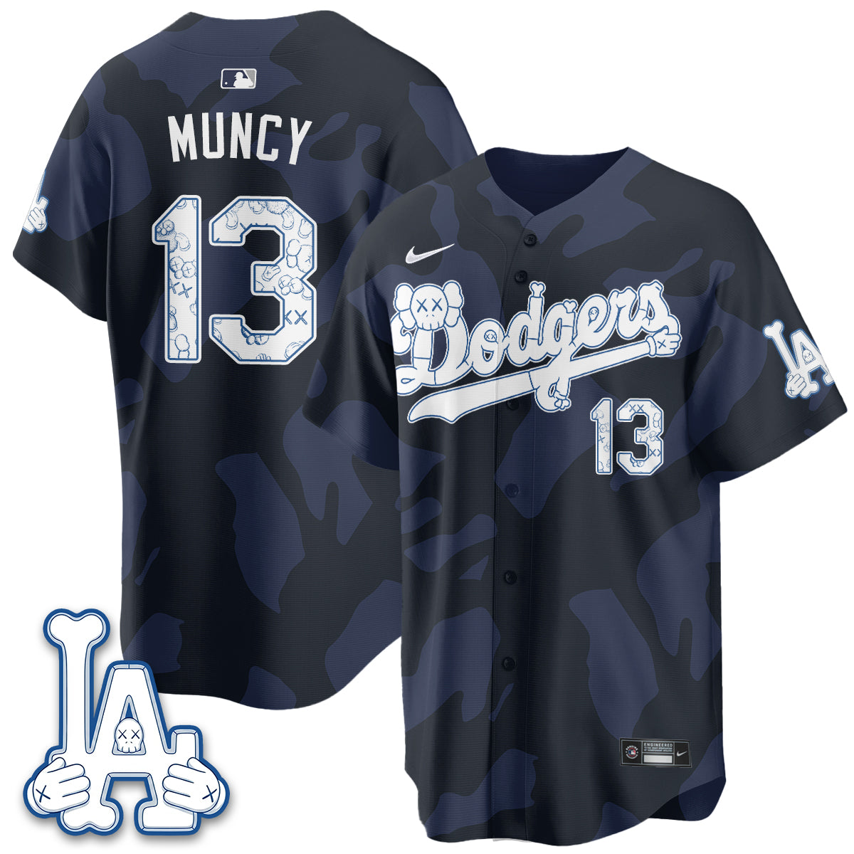 Los Angeles Dodgers x KAWS Edition Vapor Jersey V2- Stitched-Cuztomshoes