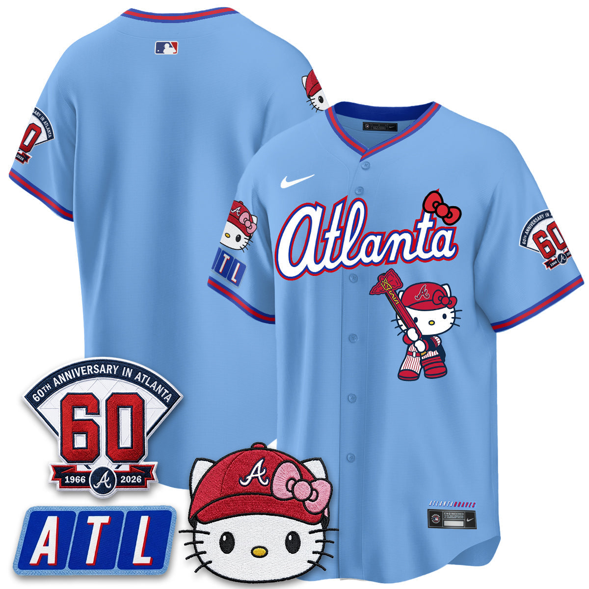 Atlanta Braves x Meow KT 2026 Vapor Limited Jersey - Stitched-Cuztomshoes