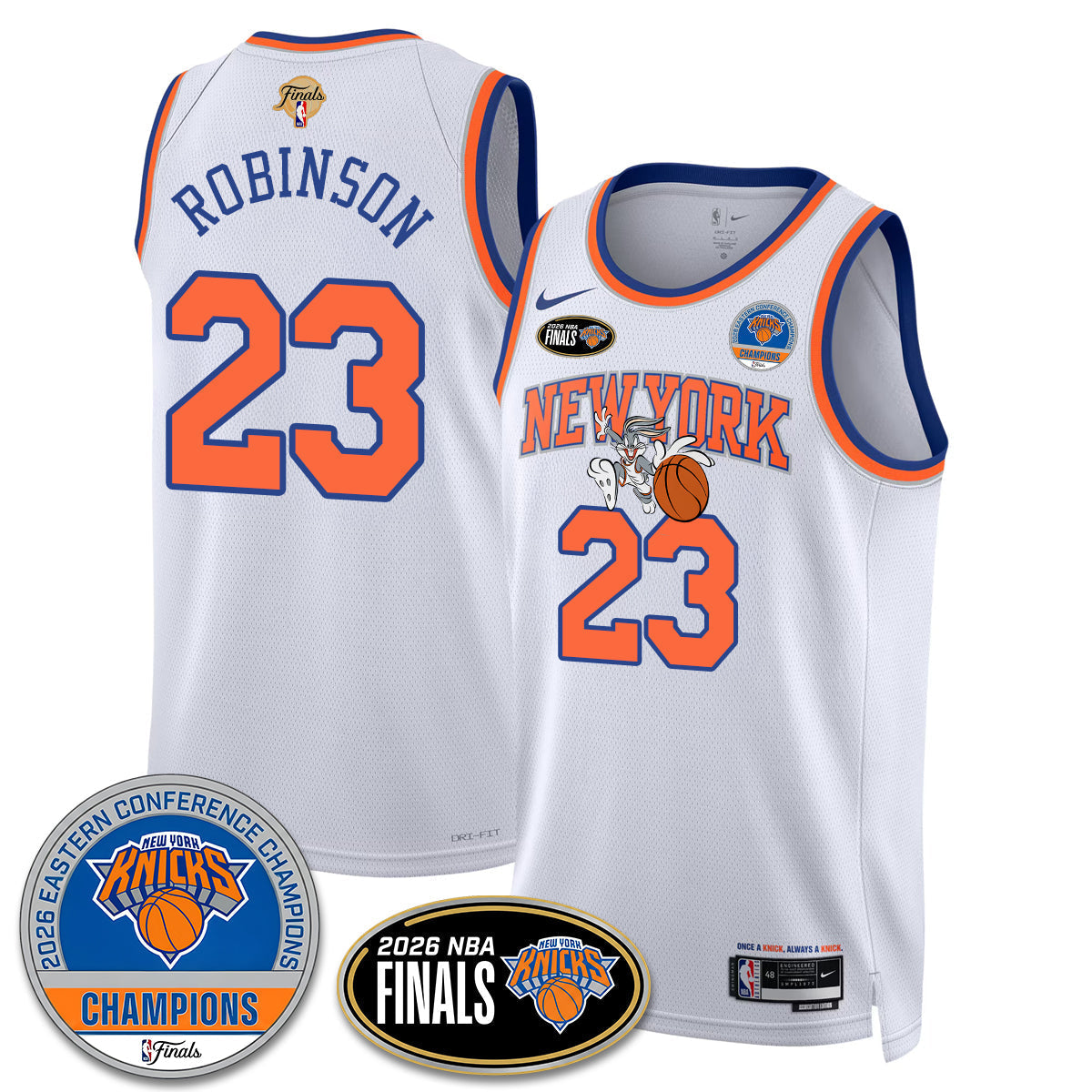 New York Knicks 2026 Basketball Eastern Conference Champions x Bunny Vapor Jersey - Stitched-Cuztomshoes