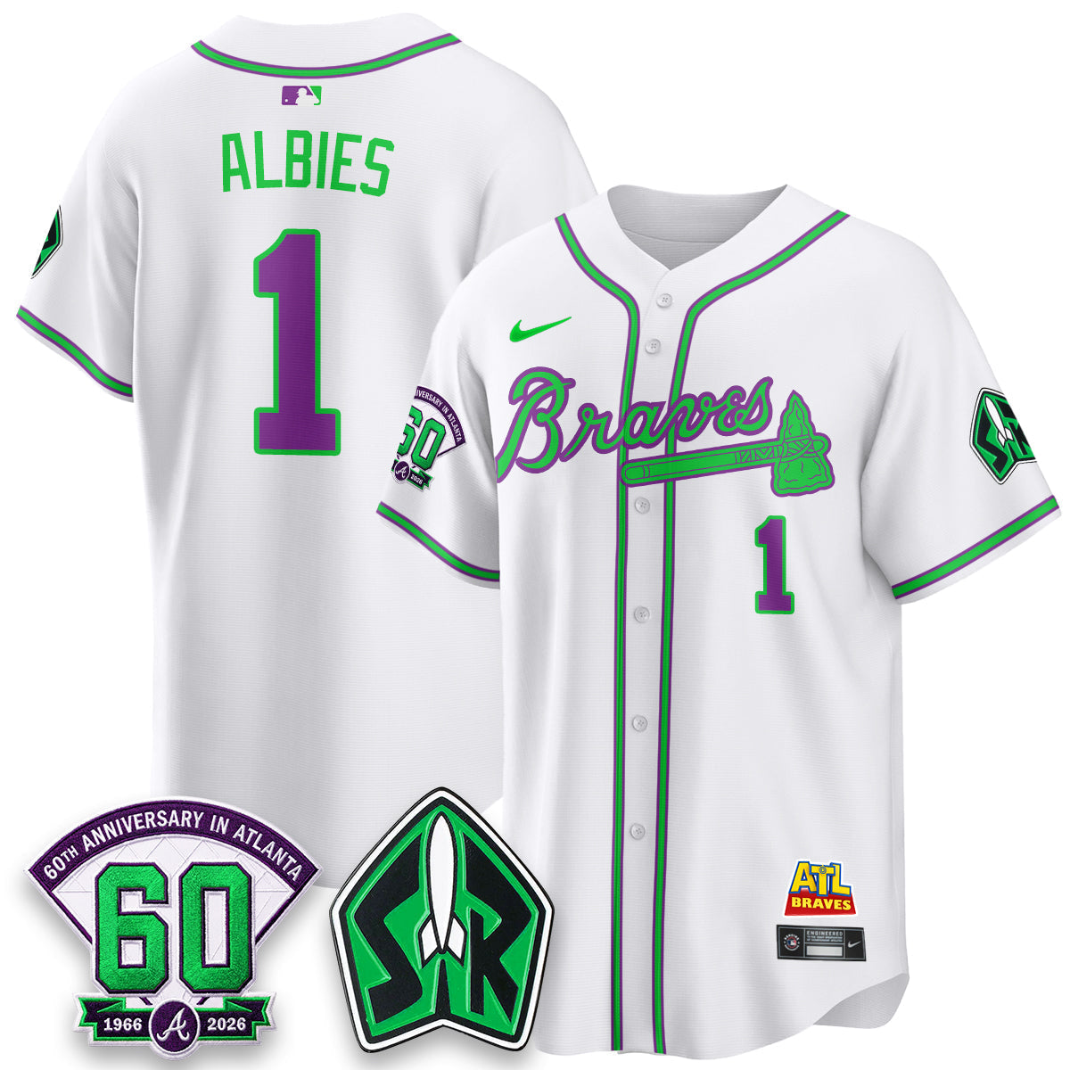 Atlanta Braves 60th Anniversary Space Ranger Edition Vapor Limited Jersey - Stitched