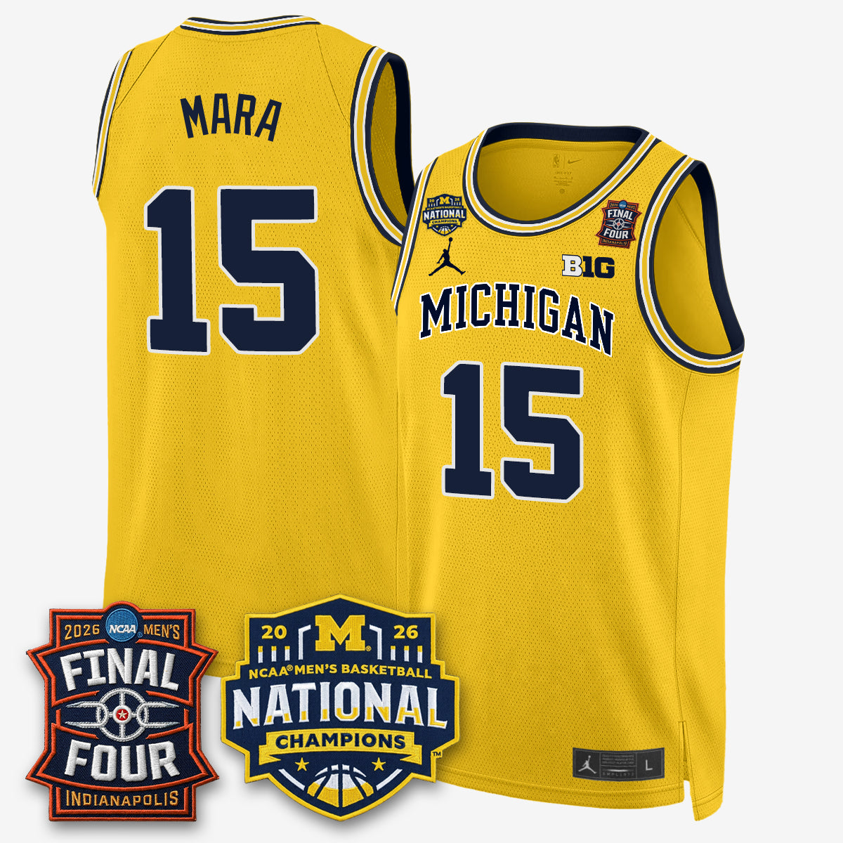 Michigan Wolverines 2026 Men's Basketball Champions Limited Jersey - Stitched-Cuztomshoes