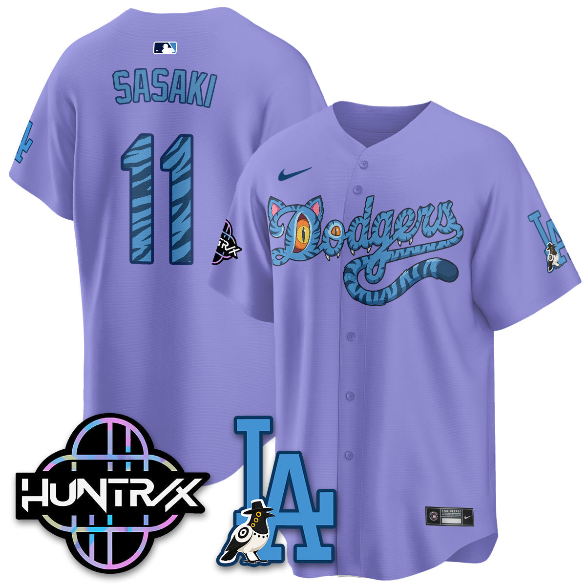 Los Angeles Dodgers x K-Pop Demon Hunters 2026 Vapor Jersey - Stitched-Cuztomshoes