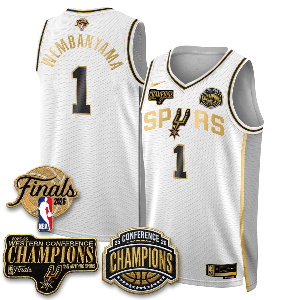 San Antonio Spurs 2026 Basketball  Western Conference Champions Vapor Special Edition Jersey - Stitched