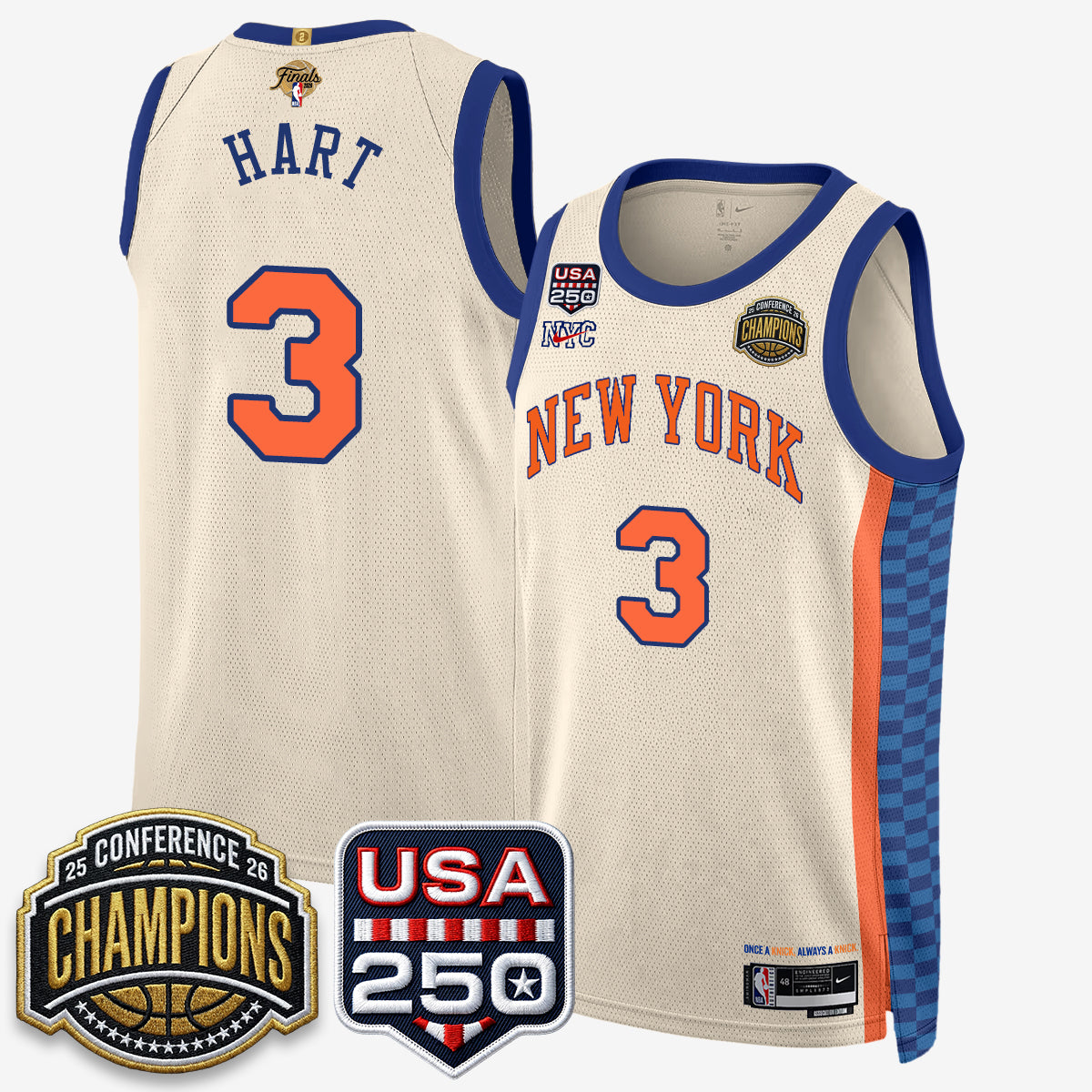 New York Knicks 2026 Basketball Eastern Conference Champions City Edition Jersey V2- Stitched-Cuztomshoes