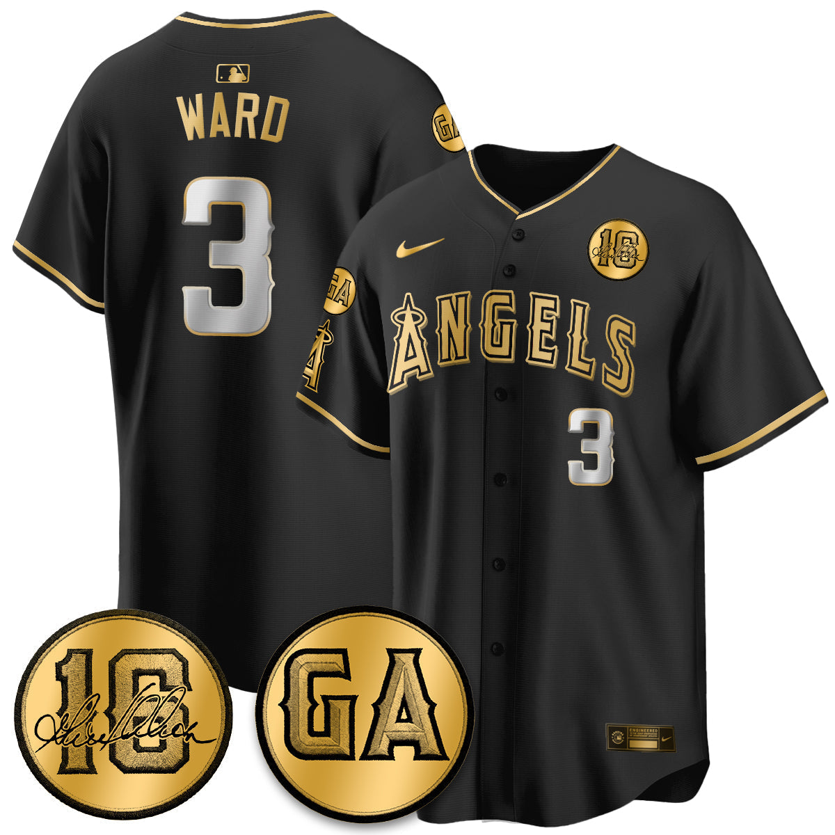 Los Angeles Angels Garret Anderson Tribute Patch Vapor Jersey - Stitched V2-Cuztomshoes