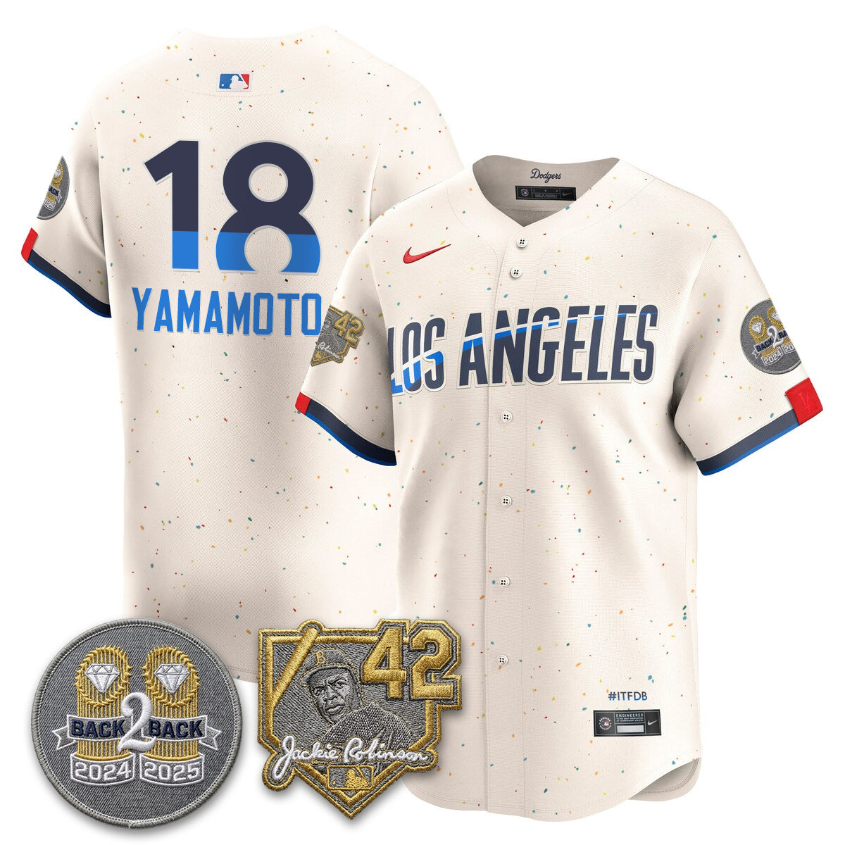 Los Angeles Dodgers - 2026 Jackie Robinson Day Vapor Limited Jersey - Stitched-Cuztomshoes