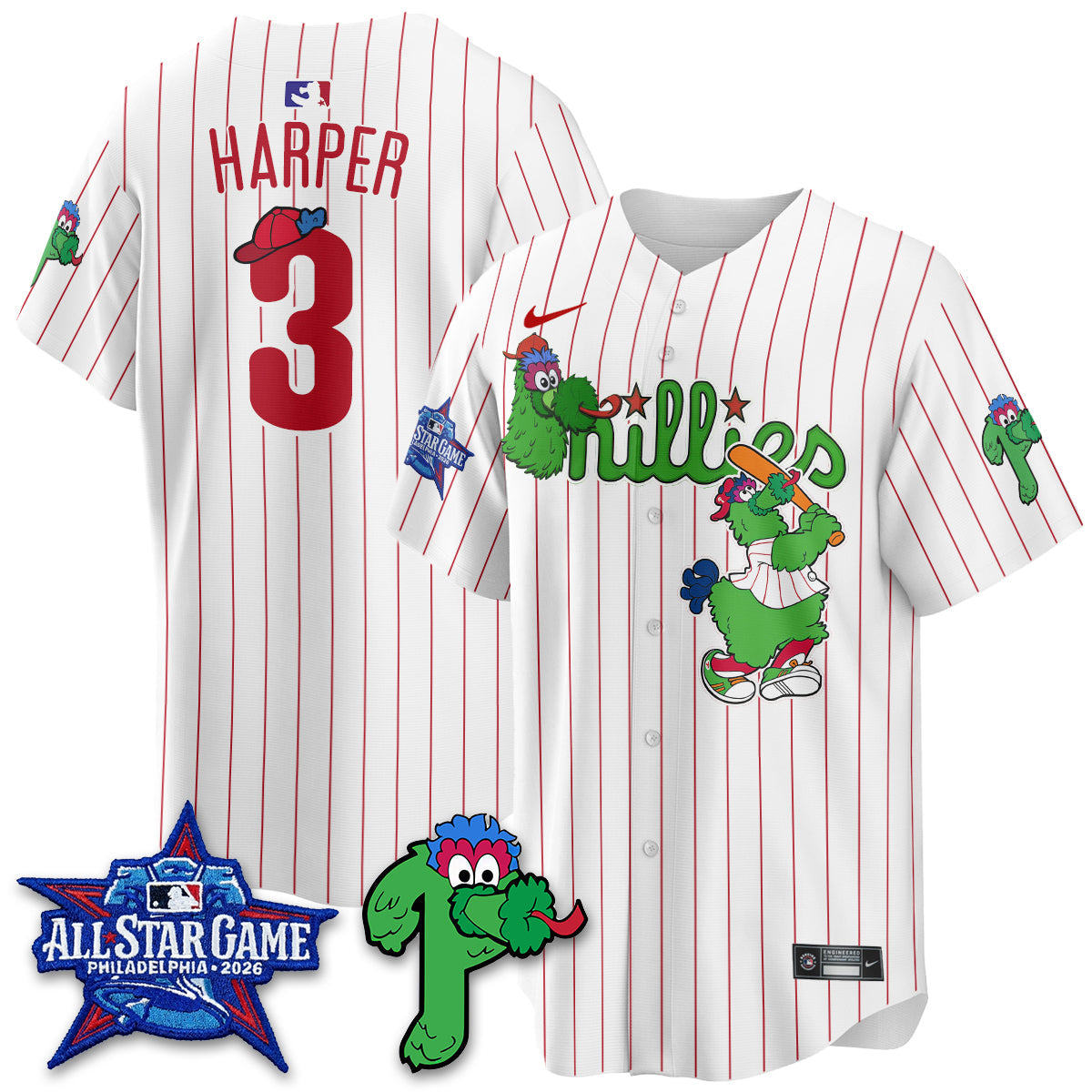 Philadelphia Phillies Phanatic Vapor Limited Jersey - Stitched
