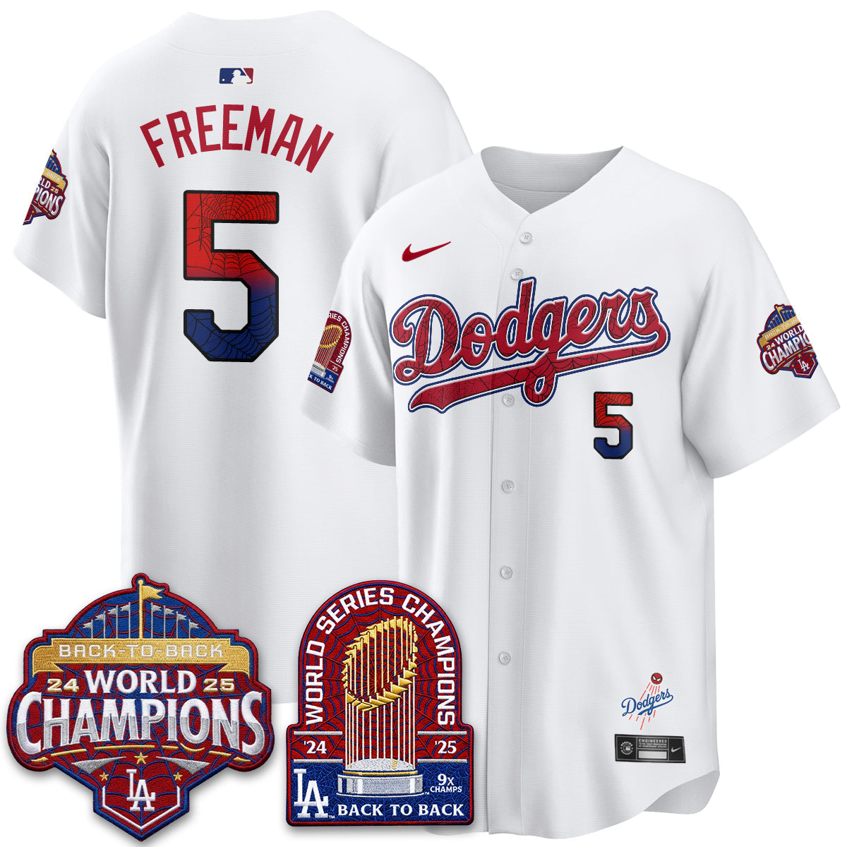 Los Angeles Dodgers x Web-Head 2026 Vapor Jersey - Stitched