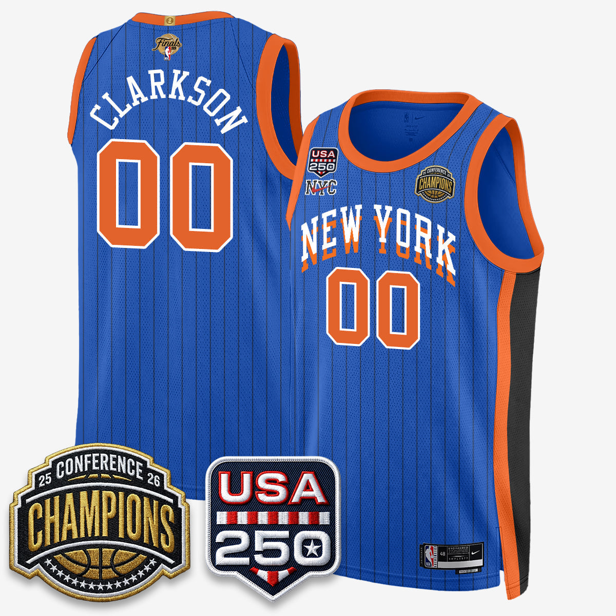New York Knicks 2026 Basketball Eastern Conference Champions City Edition Jersey V2- Stitched-Cuztomshoes
