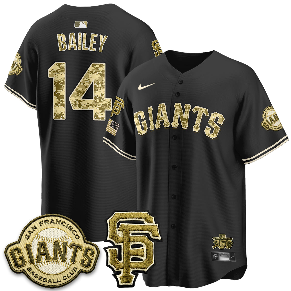 San Francisco Giants 2026 Armed Forces Day Jersey V2 - Stitched