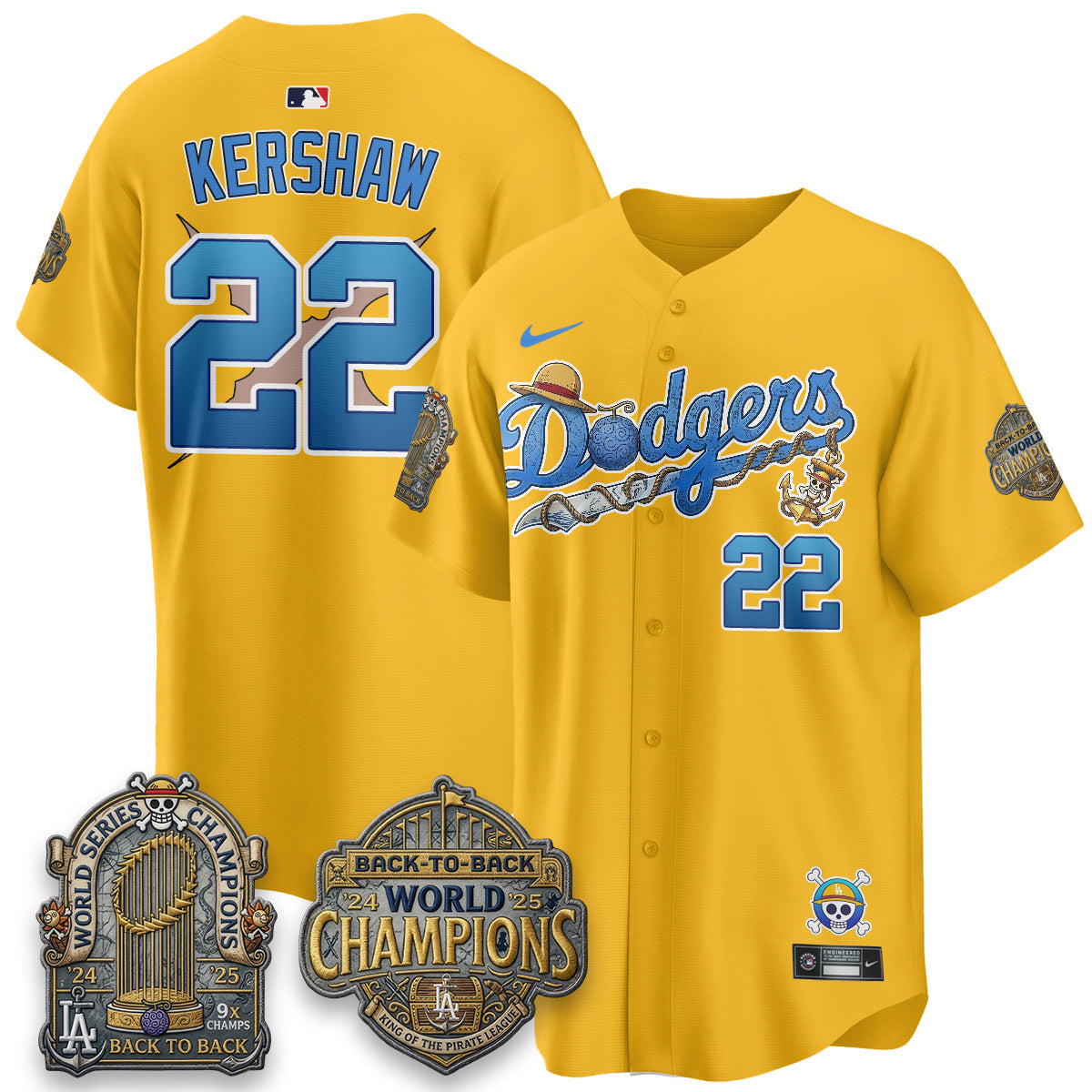 Los Angeles Dodgers x OP Japanese Cartoon Vapor Limited Jersey - Stitched-Cuztomshoes