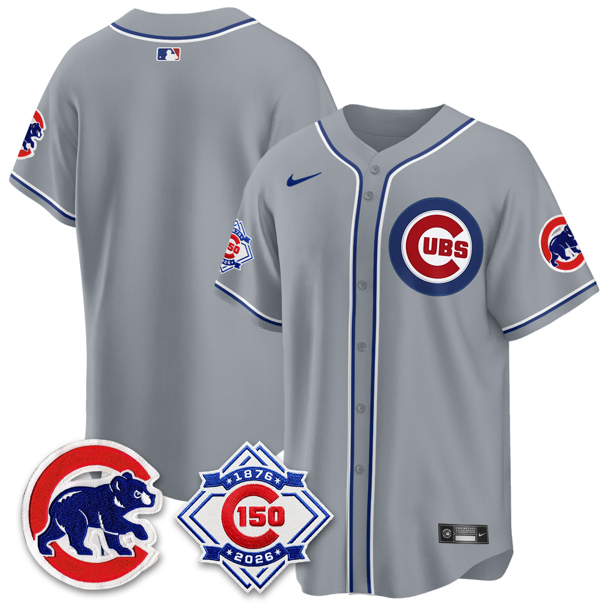 Chicago Cubs 150th Anniversary Black Out Style Vapor Premier Limited Jersey - Stitched