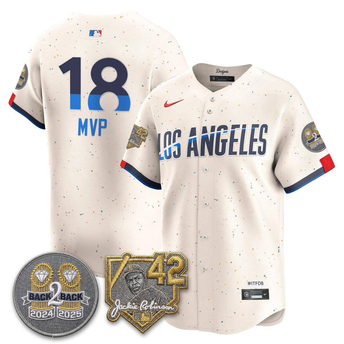 Los Angeles Dodgers - 2026 Jackie Robinson Day Vapor Limited Jersey - Stitched-Cuztomshoes
